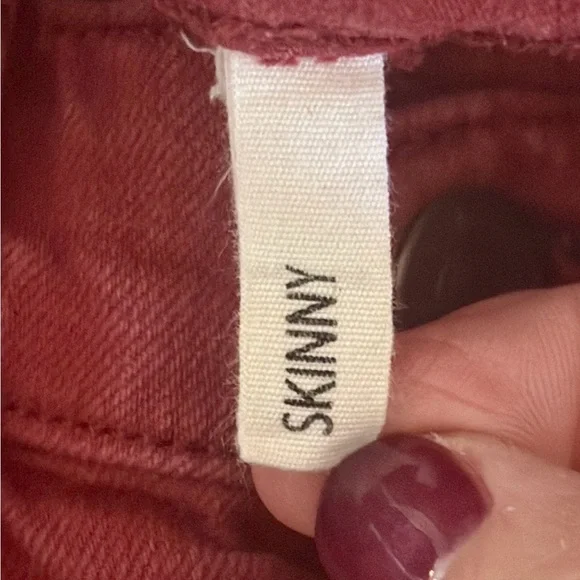 rag & bone Low Rise Skinny Jeans in Red Clay Women's Size 25 - Picture 6 of 7